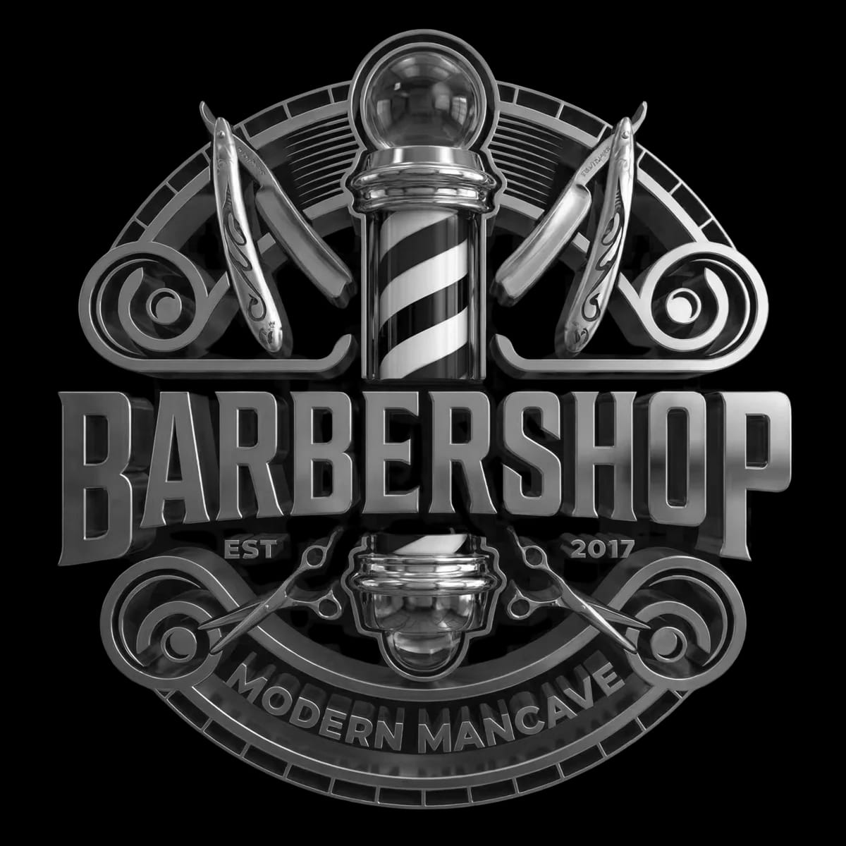 Modern Mancave Barbershop Est 2017