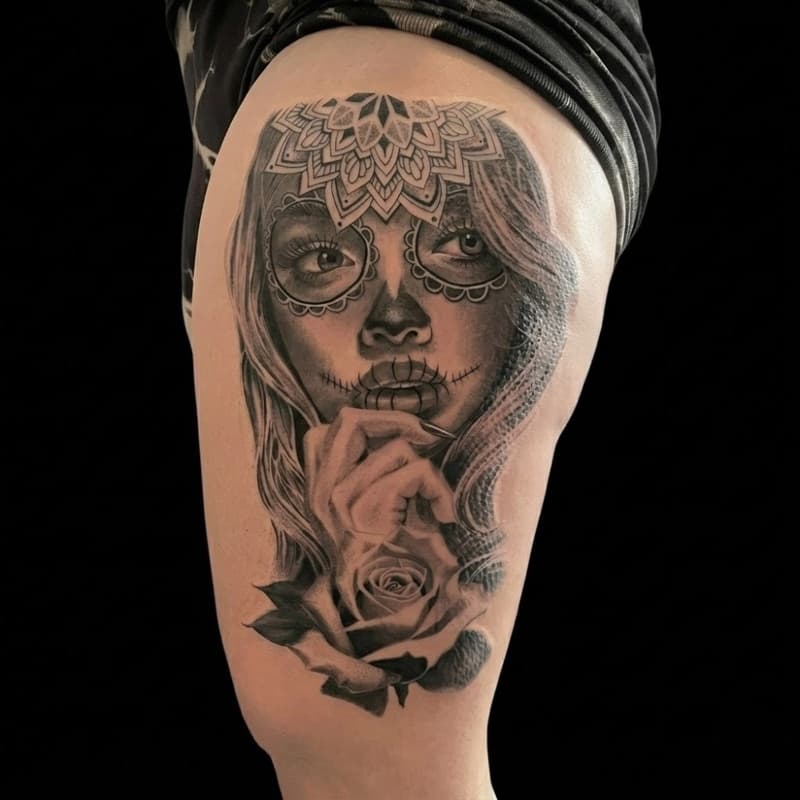Day of the dead tattoo